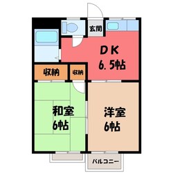 小山駅 徒歩10分 2階の物件間取画像